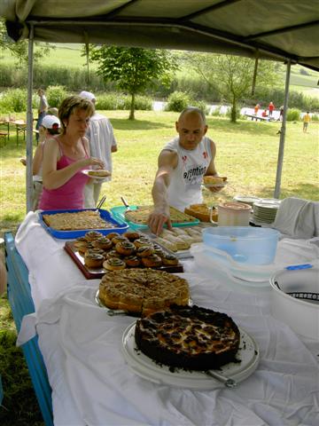 Das Kuchenbuffet.